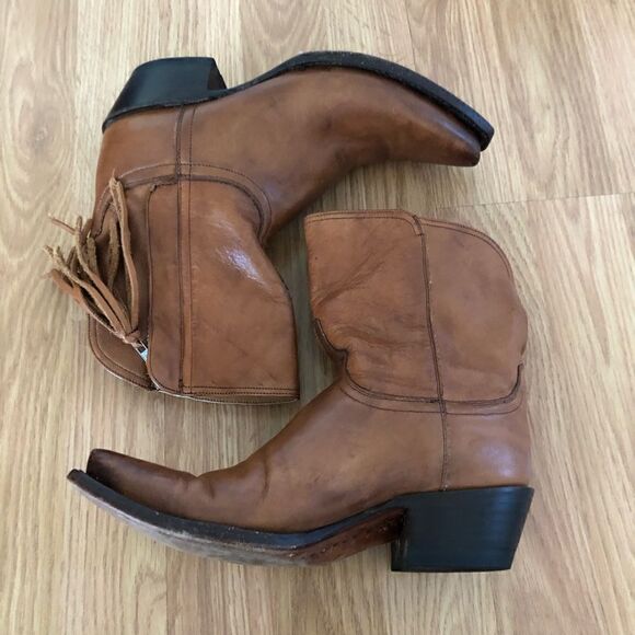 Lucchese 1883 Resistol Ranch Envio Gratis M4906 Leather Short Booties - Picture 13 of 15